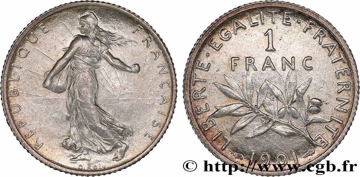 1 franc Semeuse 1901  F.217/6 fST63 