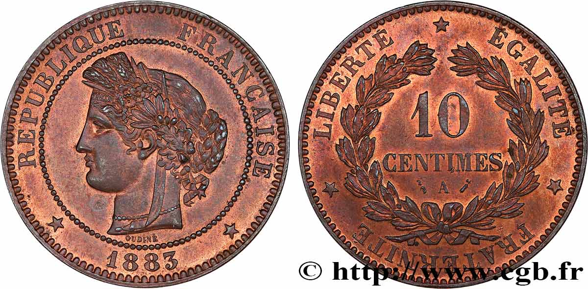 10 centimes Cérès 1883 Paris F.135/27 fST63 