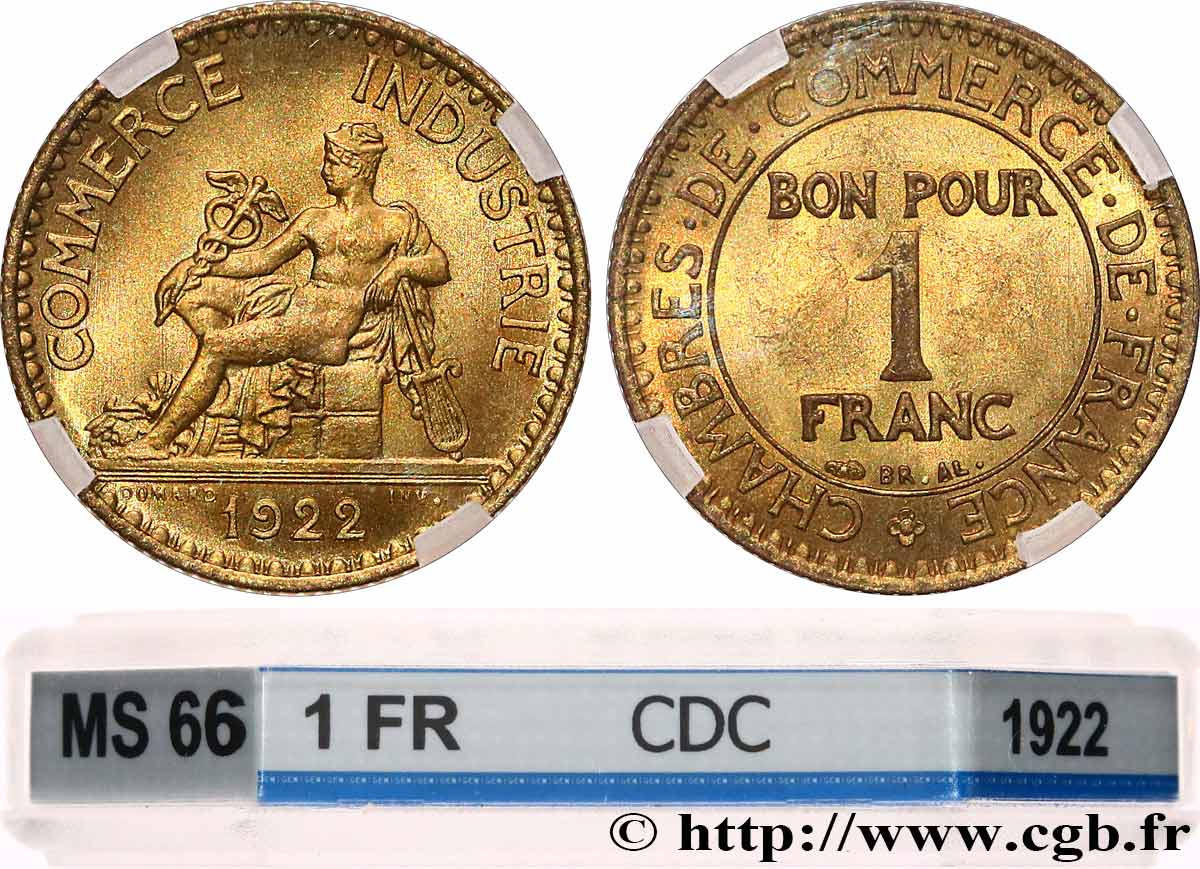 1 franc Chambres de Commerce 1922 Paris F.218/4 FDC66 GENI