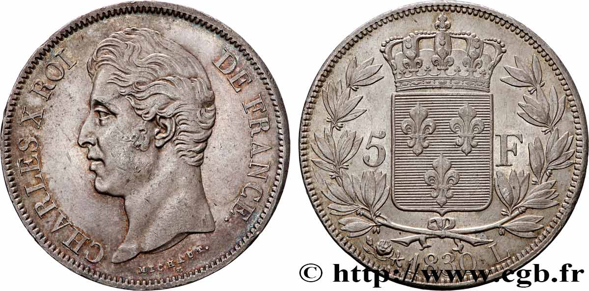 5 francs Charles X, 2e type 1830 Bayonne F.311/47 SUP 