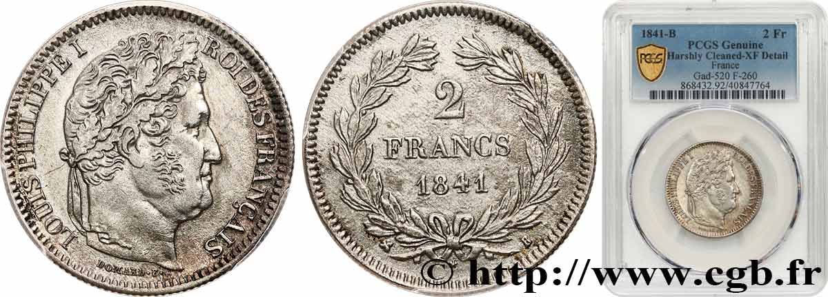 2 francs Louis-Philippe 1841 Rouen F.260/83 TTB PCGS