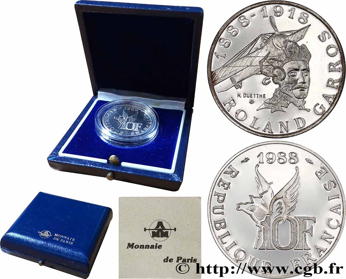 Belle Épreuve 10 francs - Roland Garros 1988  F.1302 2 MS 