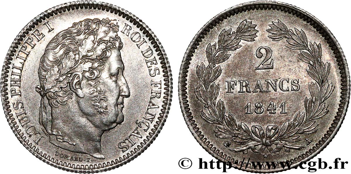 2 francs Louis-Philippe 1841 Paris F.260/82 AU 