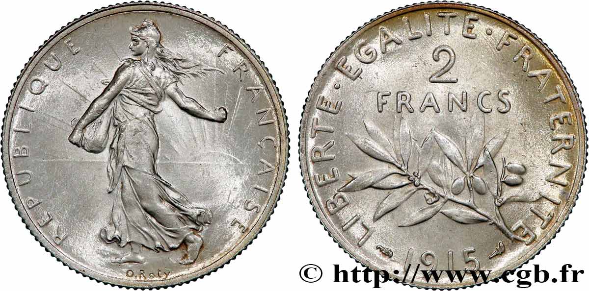 2 francs Semeuse 1915  F.266/17 MS 