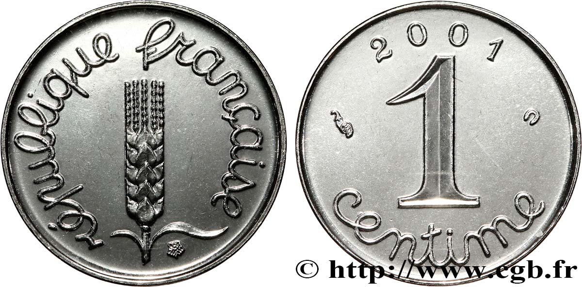 1 centime Épi, BU (Brillant Universel) 2001 Pessac F.106/62 MS 