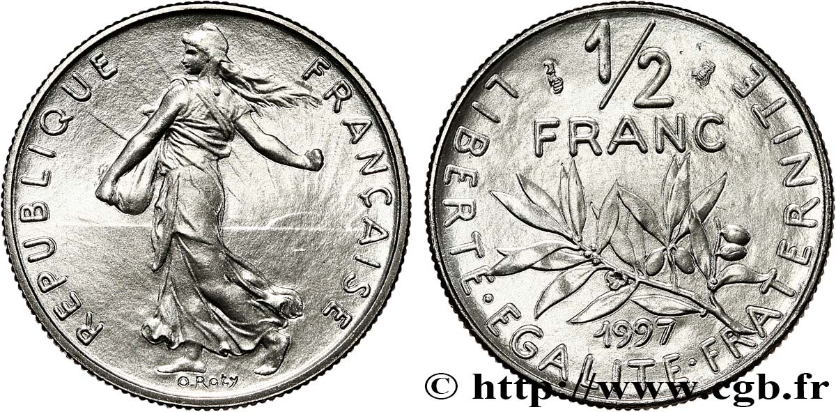 1/2 franc Semeuse, BU (Brillant Universel) 1997 Pessac F.198/40 ST 
