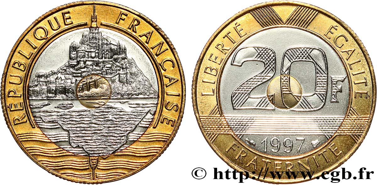 20 francs Mont Saint-Michel BU (Brillant Universel) 1997 Pessac F.403/13 MS 