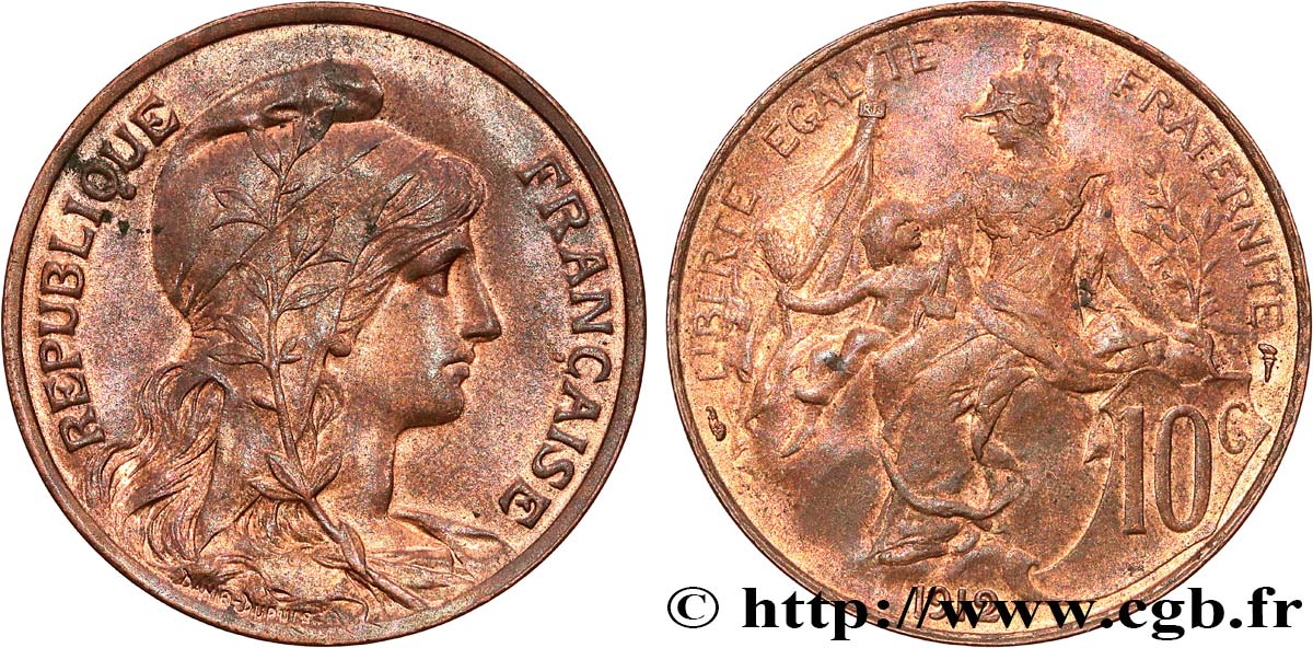 10 centimes Daniel-Dupuis 1912  F.136/21 EBC58 