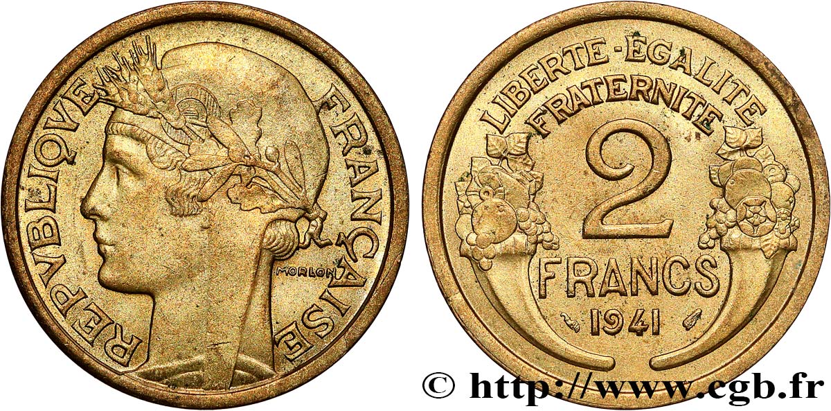 2 francs Morlon 1941  F.268/14 SUP60 