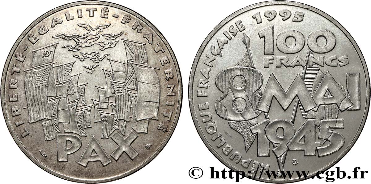 100 francs 8 Mai 1945 1995  F.463/2 MS63 