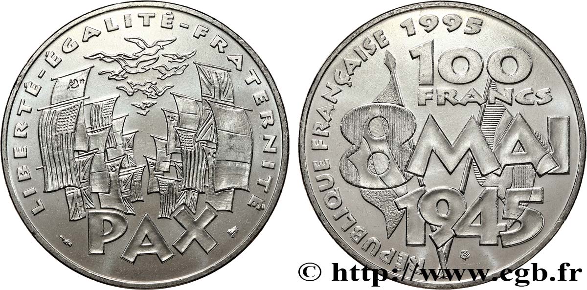 100 francs 8 Mai 1945 1995  F.463/2 FDC65 