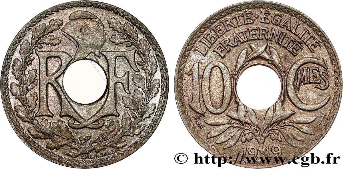 10 centimes Lindauer 1919  F.138/3 MS60 
