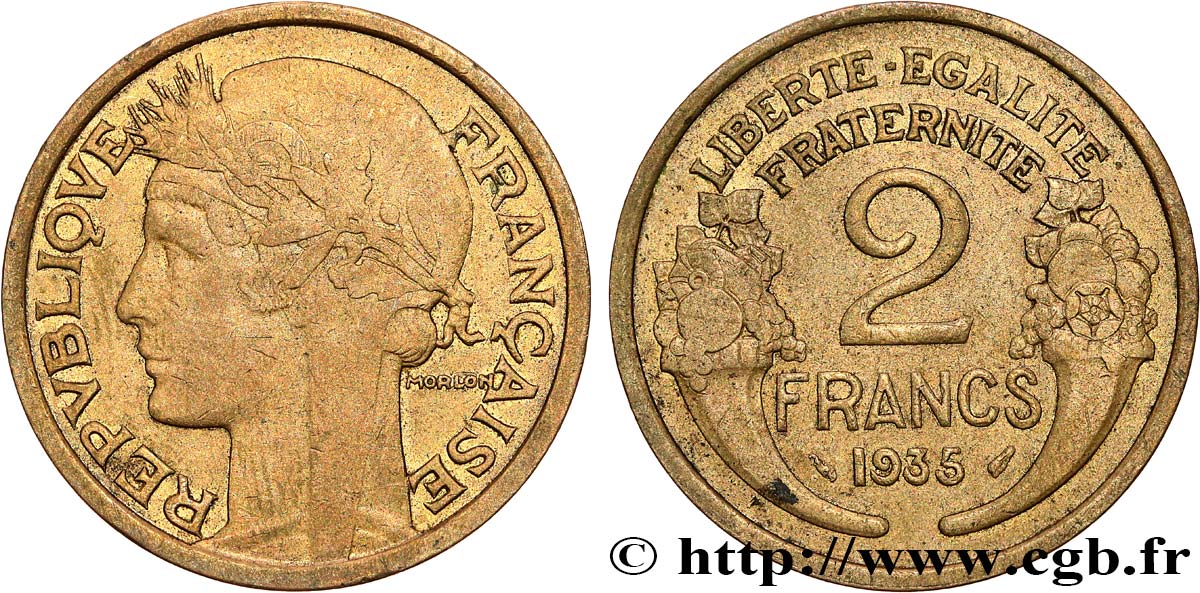 2 francs Morlon 1935  F.268/8 BB40 