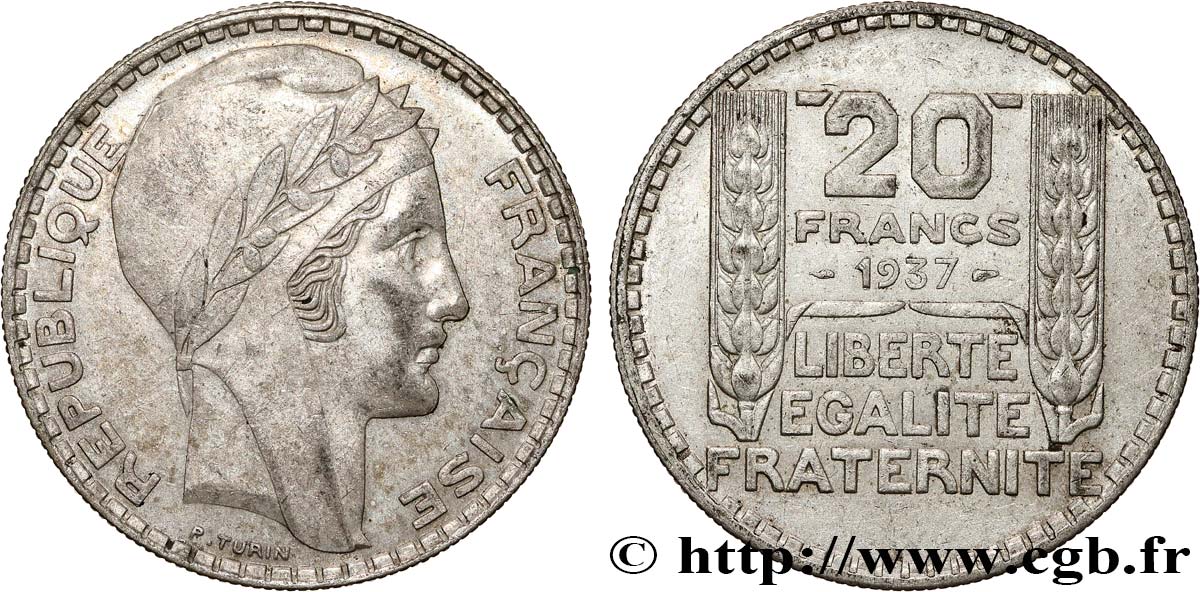 20 francs Turin 1937  F.400/8 XF 