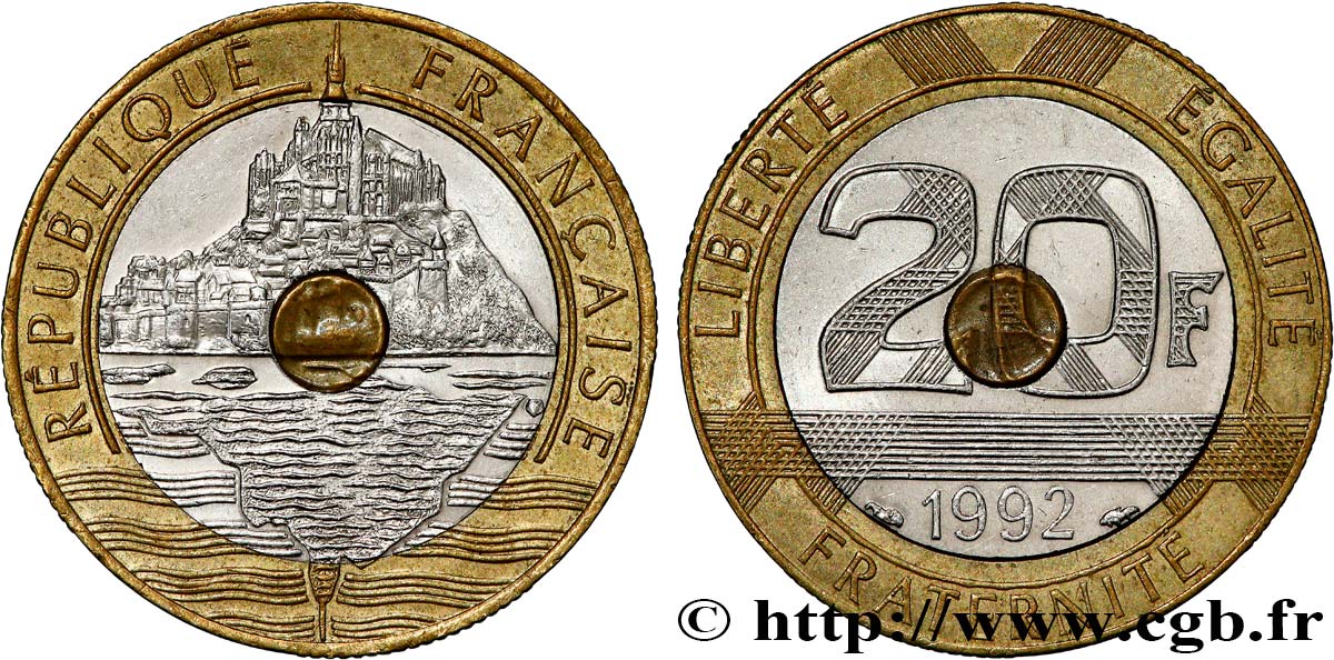 20 francs Mont Saint-Michel 1992 Pessac F.403/5 SPL+ 