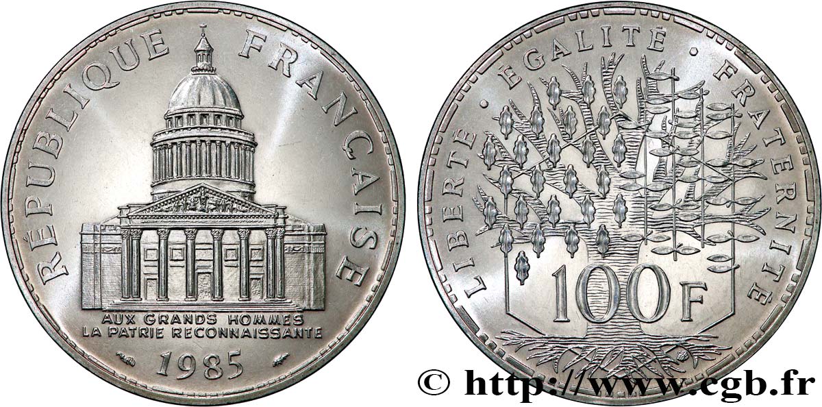 100 francs Panthéon 1985  F.451/5 MS65 