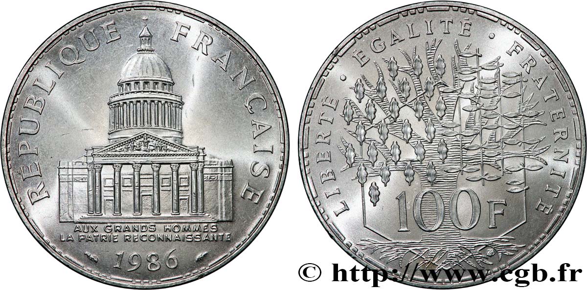 100 francs Panthéon 1986  F.451/6 MS64 