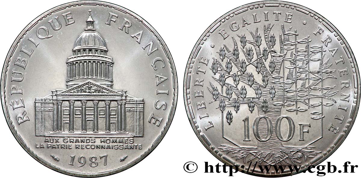100 francs Panthéon 1987  F.451/7 FDC65 