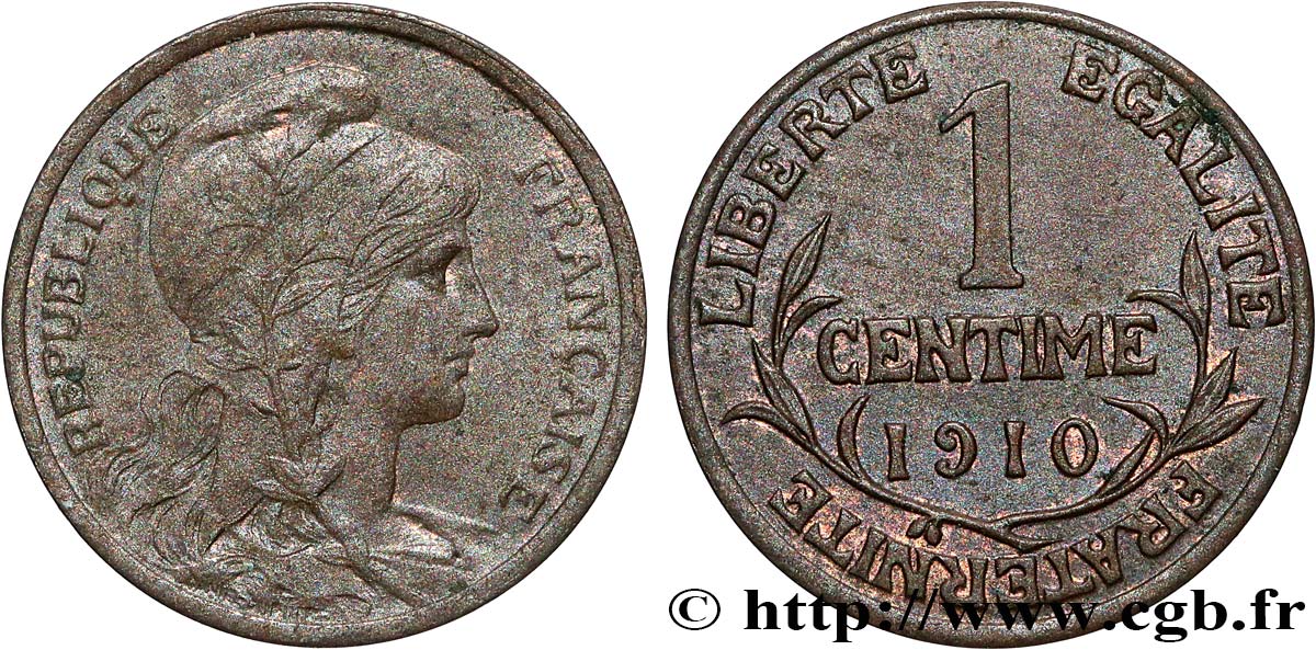 1 centime Daniel-Dupuis 1910 Paris F.105/12 TTB53 