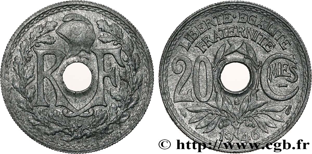 20 centimes Lindauer 1946 Beaumont-Le-Roger F.155/6 AU53 