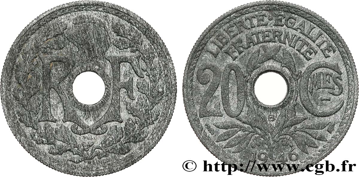 20 centimes Lindauer 1946 Beaumont-Le-Roger F.155/6 SS 