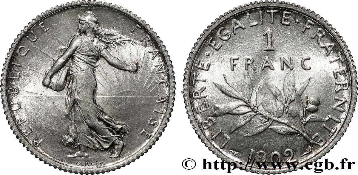 1 franc Semeuse 1902 Paris F.217/7 SPL64 