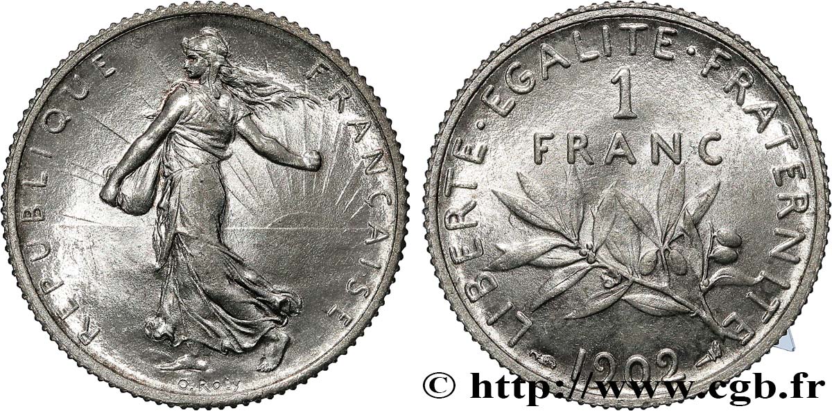 1 franc Semeuse 1902 Paris F.217/7 fST63 