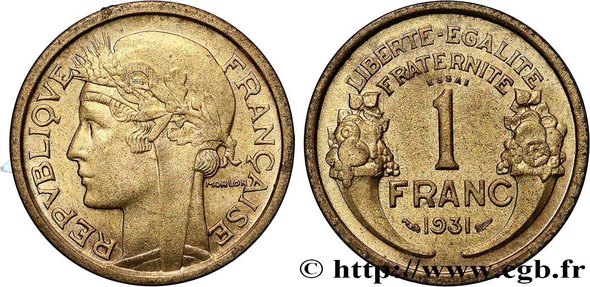Essai de 1 franc Morlon 1931  F.219/1 SPL63 