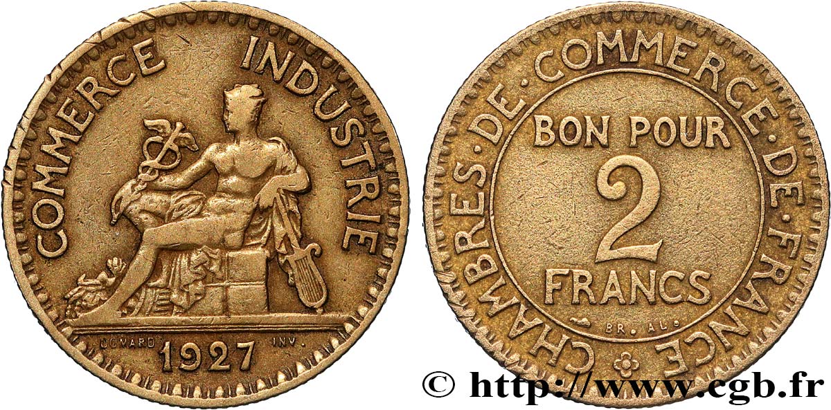 2 francs Chambres de Commerce 1927  F.267/9 BC 