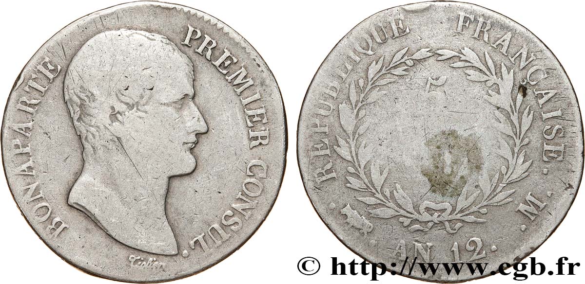 5 francs Bonaparte Premier Consul 1804 Toulouse F.301/20 B10 