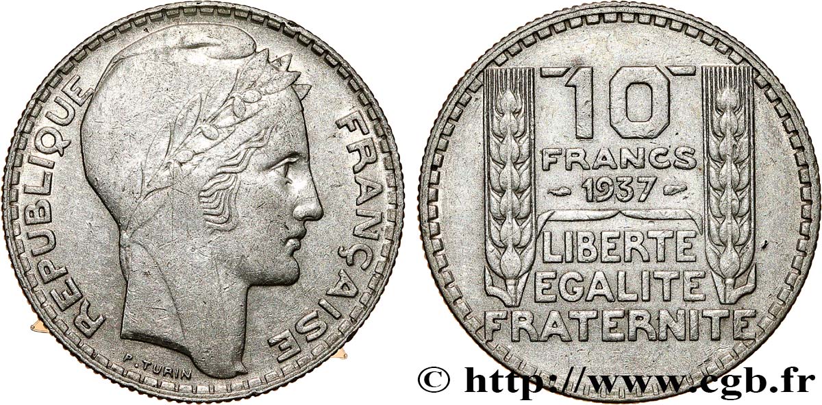 10 francs Turin 1937  F.360/8 TTB 