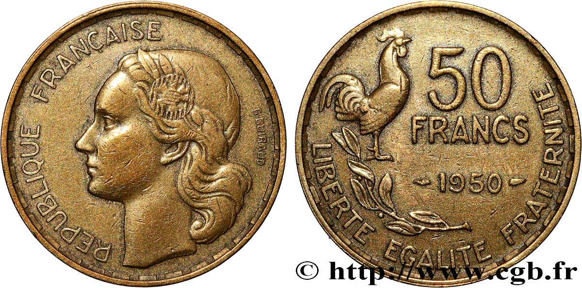 50 francs Guiraud 1950  F.425/3 TB+ 