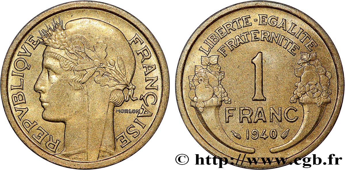 1 franc Morlon 1940 Paris F.219/11 FDC65 
