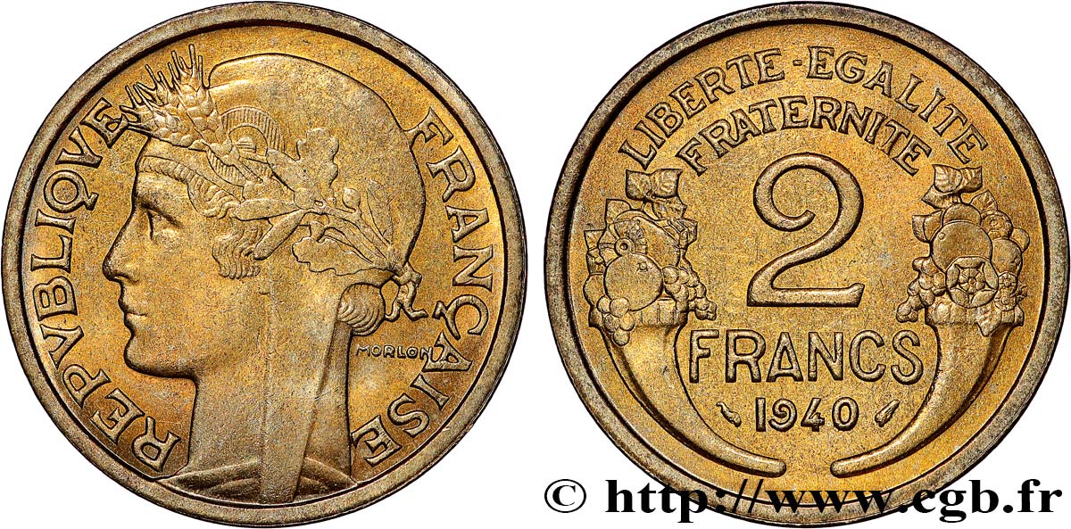 2 francs Morlon 1940  F.268/13 SPL64 