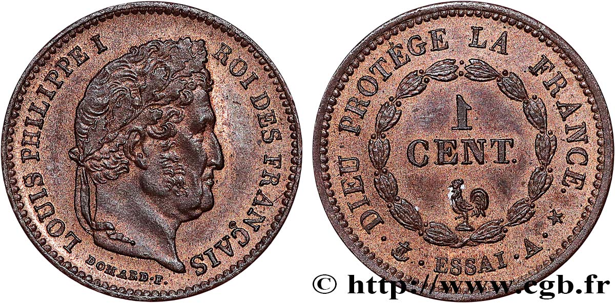 Essai de 1 centime au coq n.d. Paris VG.2810  ST65 