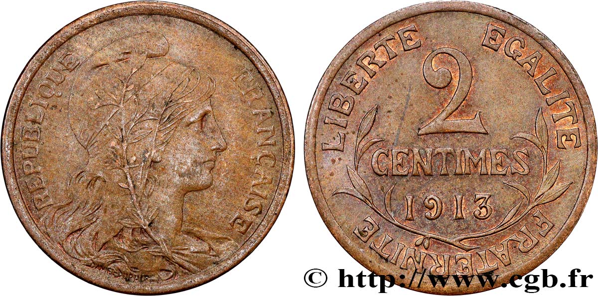 2 centimes Daniel-Dupuis 1913 Paris F.110/16 TTB53 