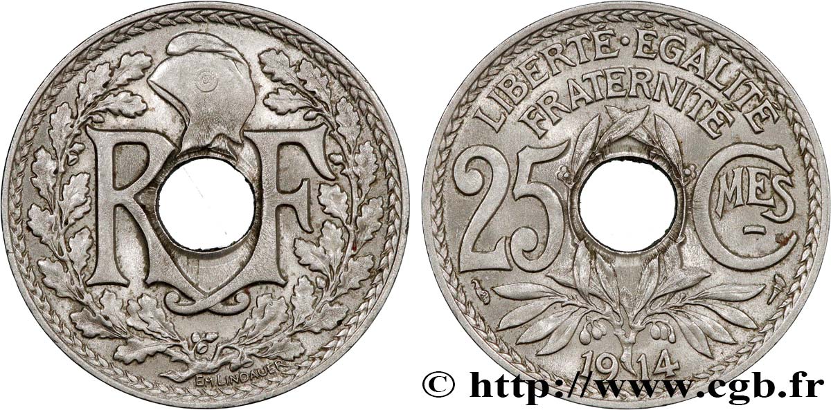 25 centimes Lindauer, Cmes souligné 1917 F.170/5 fmd_431705 Modernes