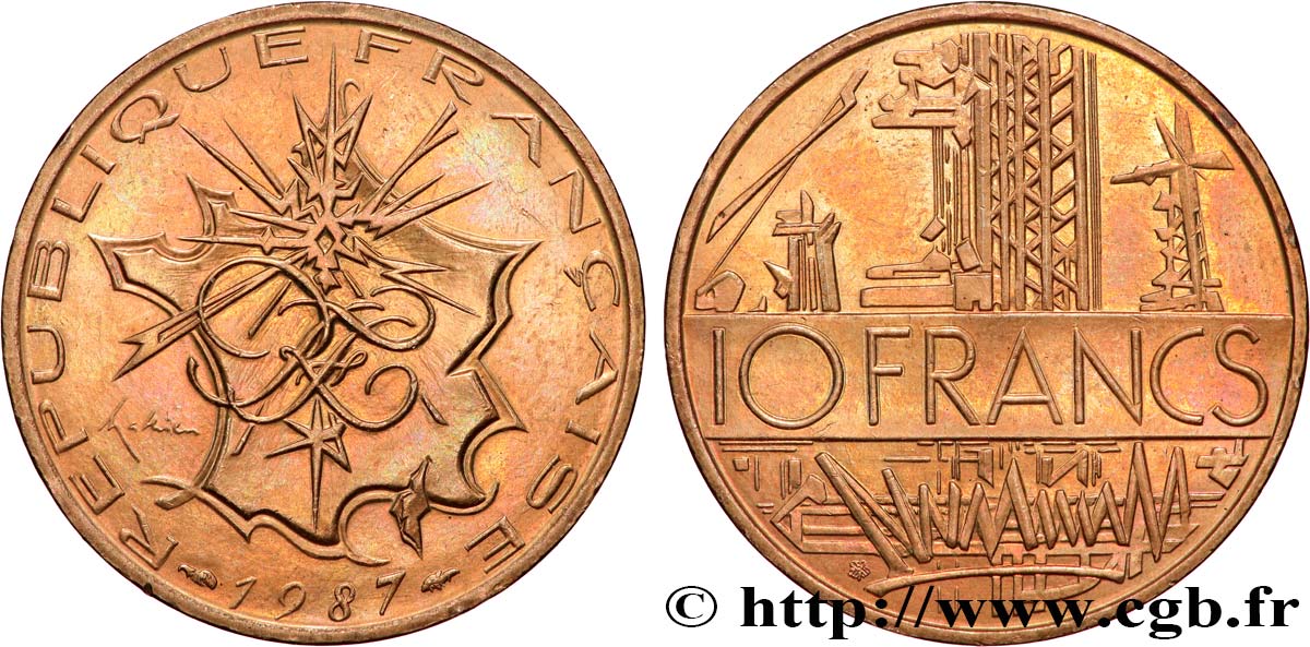 10 francs Mathieu 1987 Pessac F.365/14 SUP62 