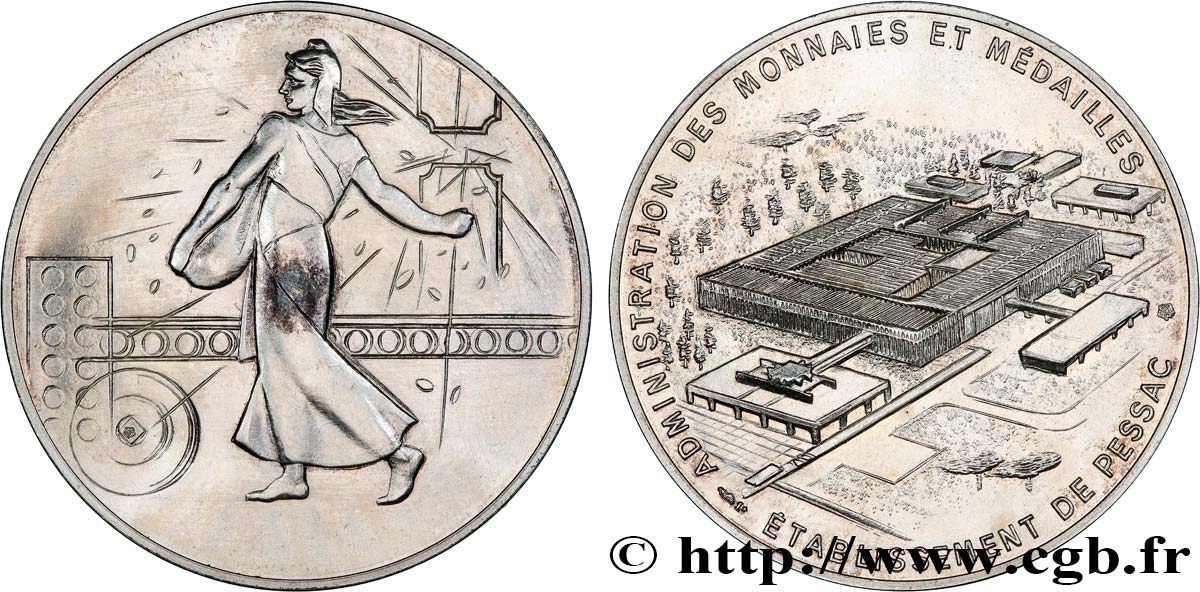 Essai au module de 50 francs, Pessac en argent n.d. Pessac GEM.222 1 SPL 