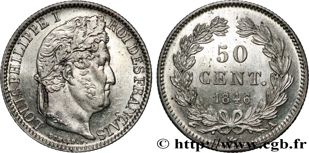 50 centimes Louis-Philippe 1846 Paris F.183/7 SPL62 