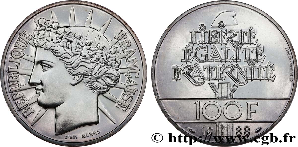 100 francs Fraternité 1988  F.456/2 FDC 