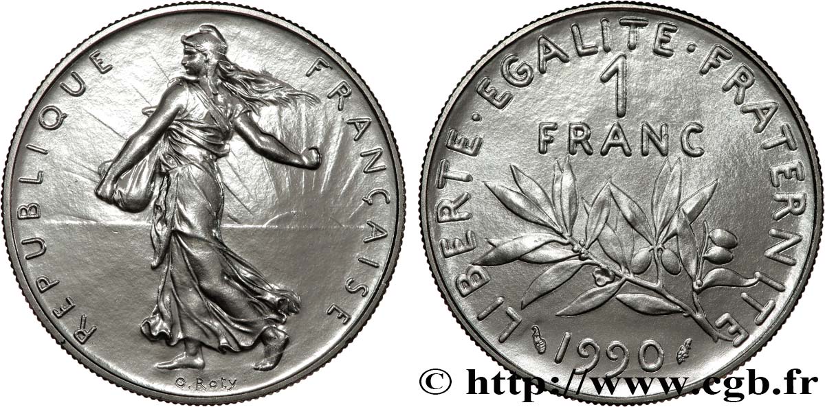 1 franc Semeuse, nickel 1990 Pessac F.226/35 MS 
