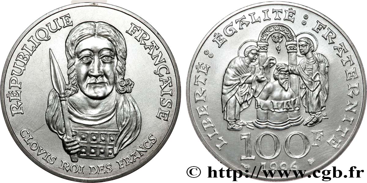 100 francs Clovis, Brillant Universel 1996  F.464/2 var. FDC 