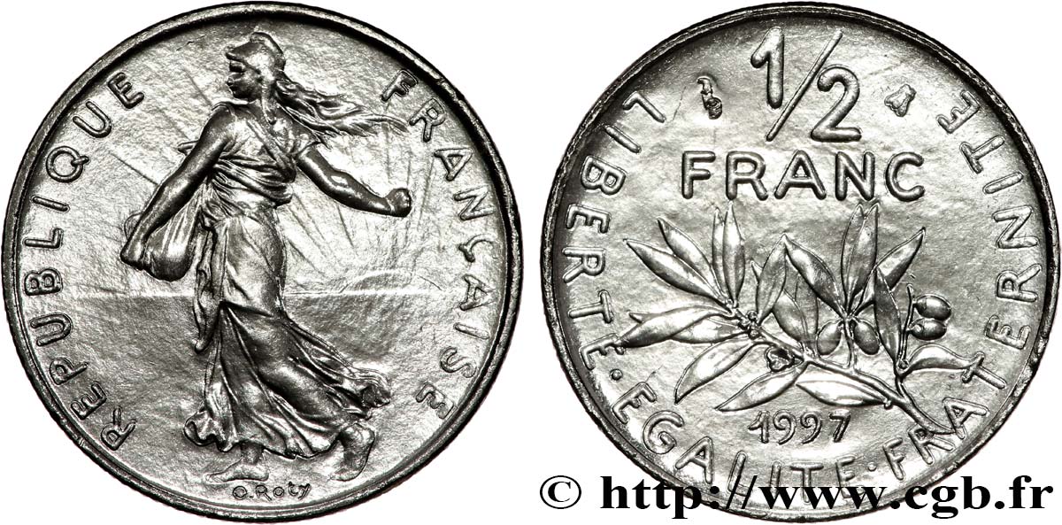 1/2 franc Semeuse, BU (Brillant Universel) 1997 Pessac F.198/40 FDC 