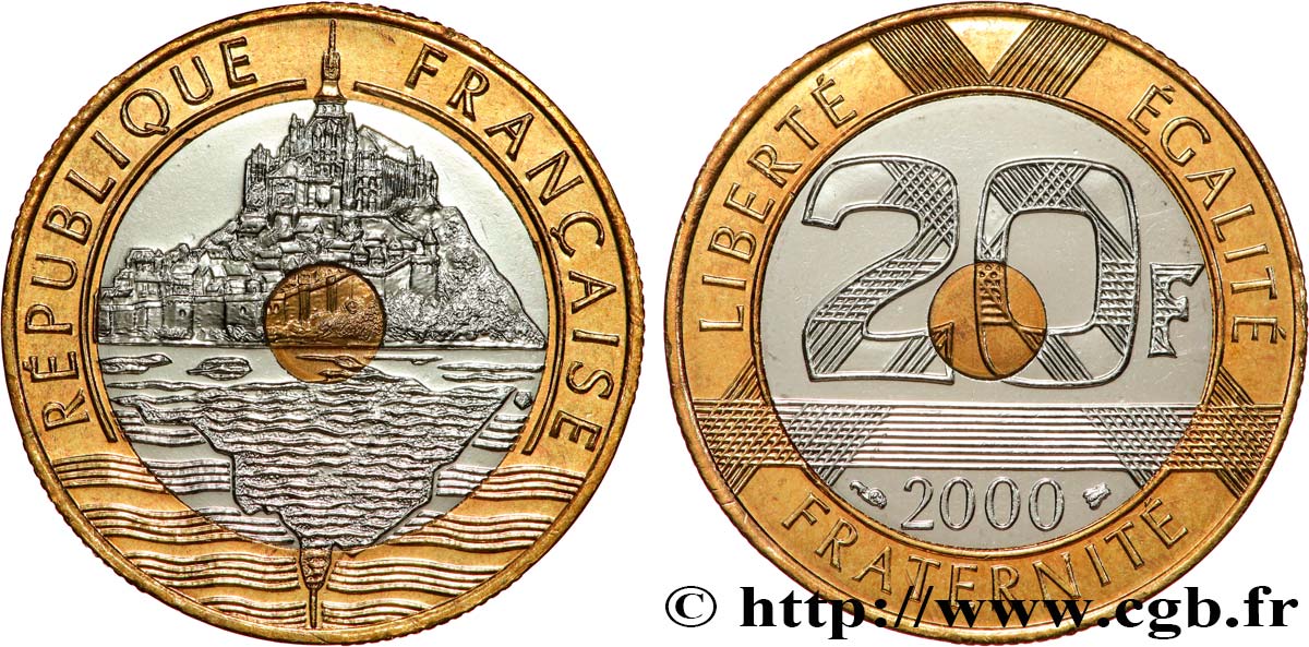 20 francs Mont Saint-Michel, BU (Brillant Universel) 2000 Pessac F.403/16 FDC 