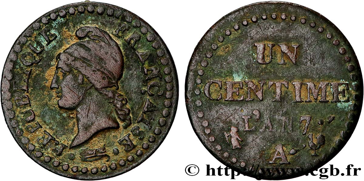 Un centime Dupré, grand 7 1799 Paris F.100/16 MB 