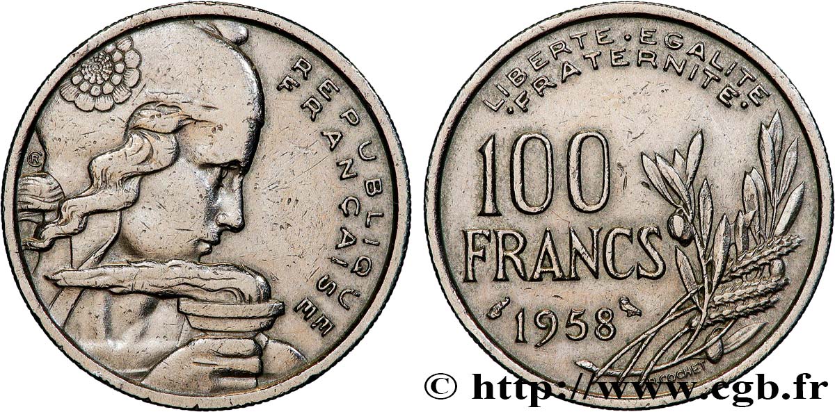 100 francs Cochet 1958  F.450/13 S 