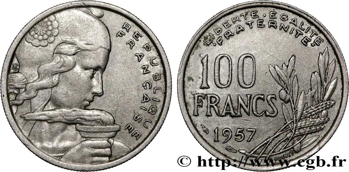 100 francs Cochet 1957  F.450/10 TTB 