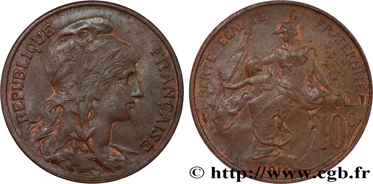 10 centimes Daniel-Dupuis 1914  F.136/23 TTB53 