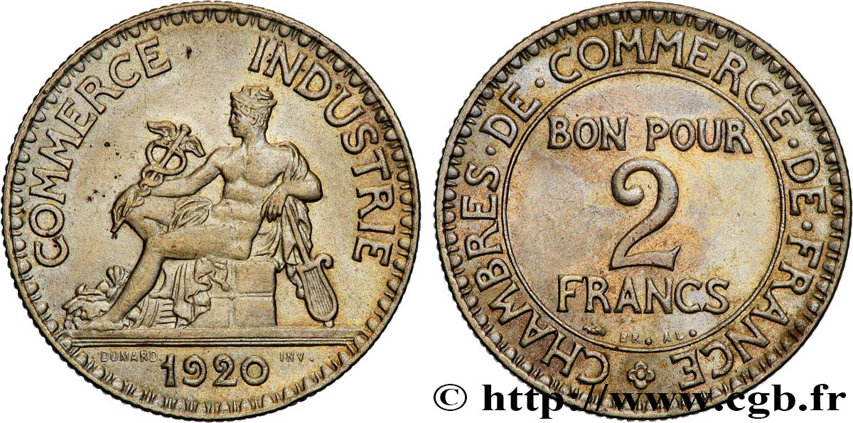2 francs Chambres de Commerce 1920  F.267/2 SUP 